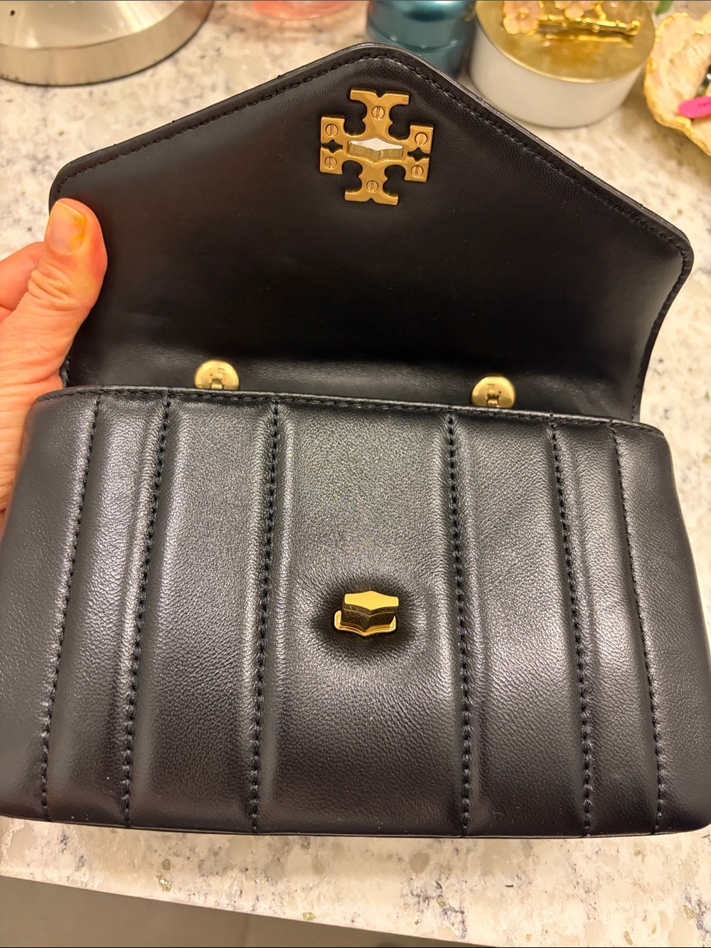 Tory Burch Kira Small Quilted Leather Satchel - Picture 6 of 6